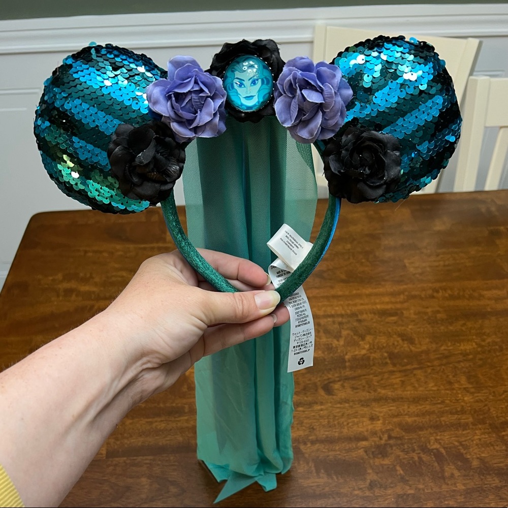 Disney Parks Minnie Mouse The Main Attraction Haunted Mansion Ear Headband NWOT